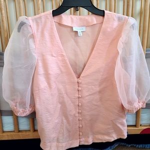 Topshop Balloon Sleeve Top